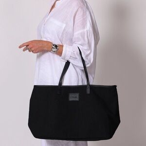 CLEOBELLA Cotton Canvas Tote w/ Vegan Leather Strap